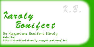 karoly bonifert business card